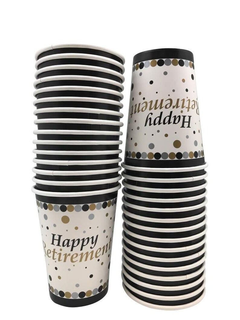 Retirement Party Decorations Plates Cups Napkins Serves 30 Etsy