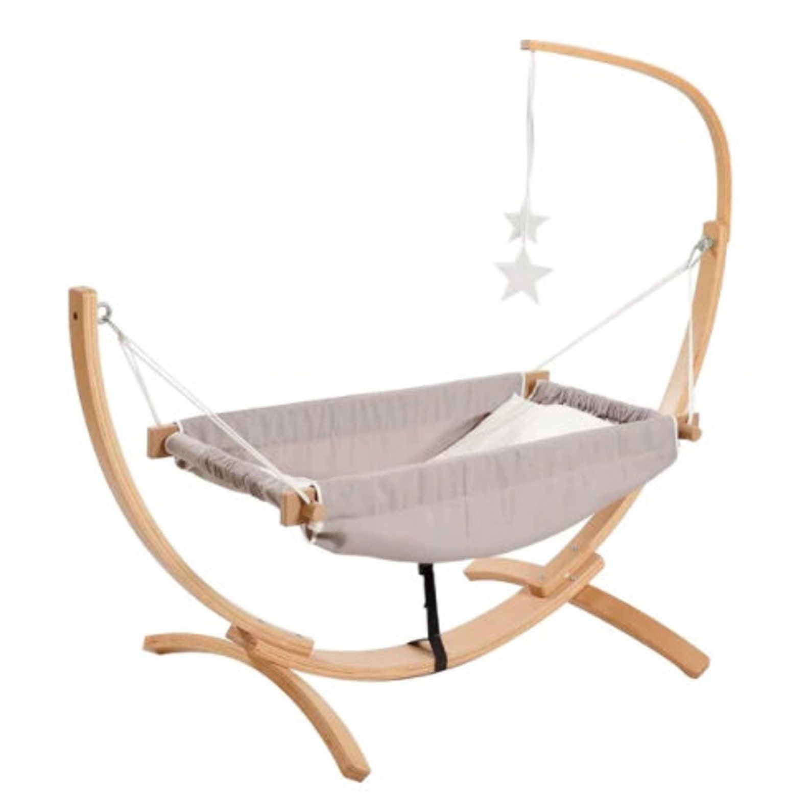 Portable Baby Hammock Bed Safe Cot Swing Elastic Seat Wood Etsy