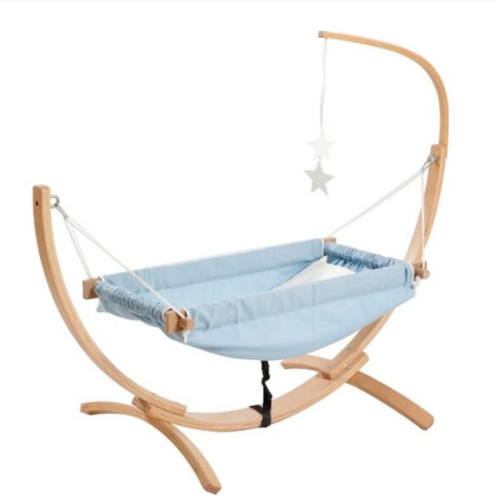 Portable Baby Hammock Bed Safe Cot Swing Elastic Seat Wood Etsy
