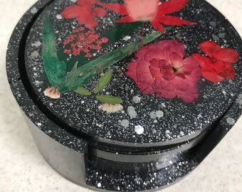Beautiful Resin Coasters made with real flowers