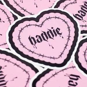 Barbed Wire Baddie Sticker | 90&#39;s Y2K Aesthetic | 2.5&quot; Waterproof Vinyl Die Cut Sticker