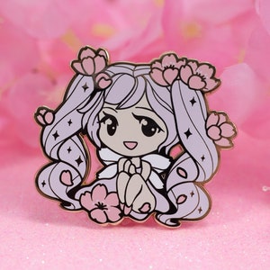 Sakura Fairy Pin | Light Fairy | Sakura Daydream Collection | Kawaii Pastel Pink Pin | Hard Enamel | Large Pin | 2.3 Inch