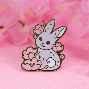 Sakura Bunny Pin | Sakura Daydream Collection | Kawaii Pastel Pink Pin | Hard Enamel | 1.73 Inch