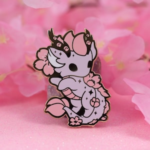 Sakura drakenspeld | Sakura Daydream-collectie | Kawaii pastelroze speld | Hard email | Grote pin | 1,97 inch