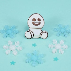 Snow Baby Enamel Pin | Cute Kawaii Christmas Pin | Hard Enamel | 1 Inch