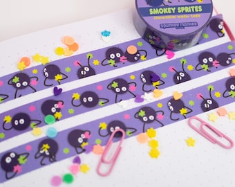 Smokey Sprites Washi Tape | Kawaii Soot | Washi Tape | Stationery Decorating | 15 MM x 10 M