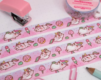 Chubbicorn Washi Tape | Kawaii Unicorn | Washi Tape | Stationery Decorating | 15 MM x 10 M