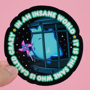 Lumalee Insane World| Gamer Sticker | Super Mario | 3.5&quot; | Waterproof Vinyl Die Cut Stickers