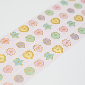 Washi-tape medaillon op zak | Goudfolie washitape | Briefpapierdecoratie | 15 MM x 10 M
