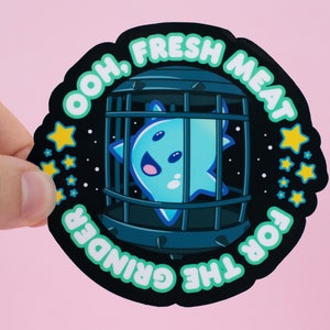 Lumalee Fresh Meat | Gamer Sticker | Super Mario | 3.5&quot; | Waterproof Vinyl Die Cut Stickers