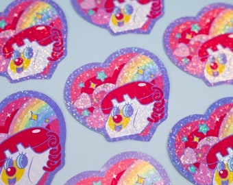 Townsville Hotline Heart | Glitter Stickers | 90's Baby |  2.5" | Holographic Waterproof Vinyl Die Cut Stickers