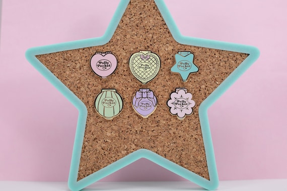 Retro Toy Pocket Locket Hard Enamel Pins | Cute Heart Pin | Pastel 90's Polly | 1 Inch Pins