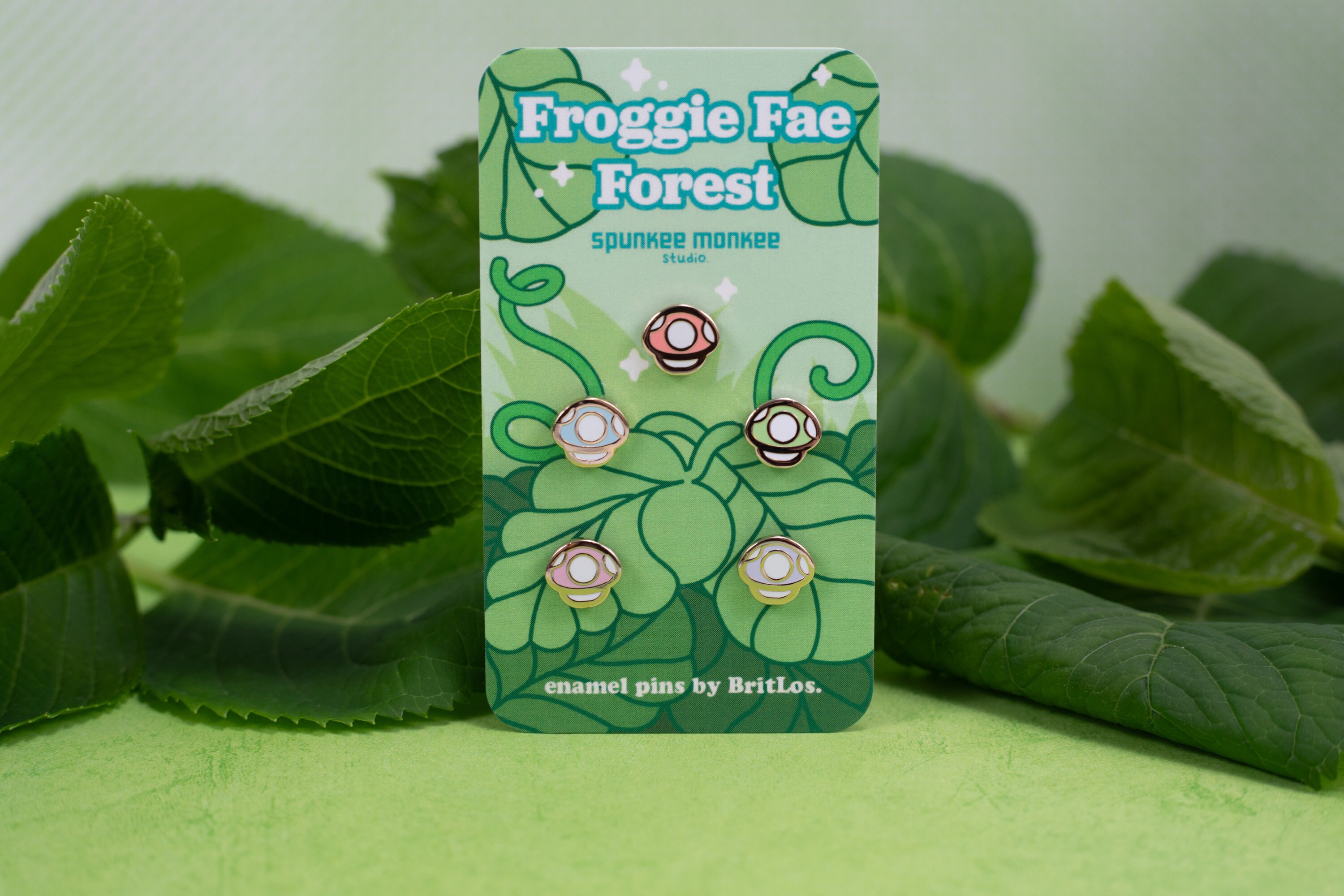 Mushroom Mini Pins | Froggie Fae Forest | Glitter Pin | Hard Enamel Pin ...