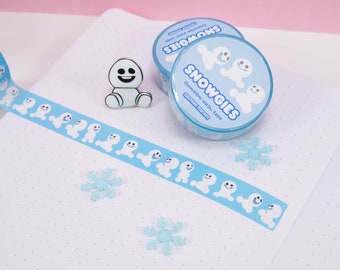 Snow Baby Washi Tape | Kawaii Christmas | Blue Snow Babies Washi Tape | Stationery Decorating | 15 MM x 10 M