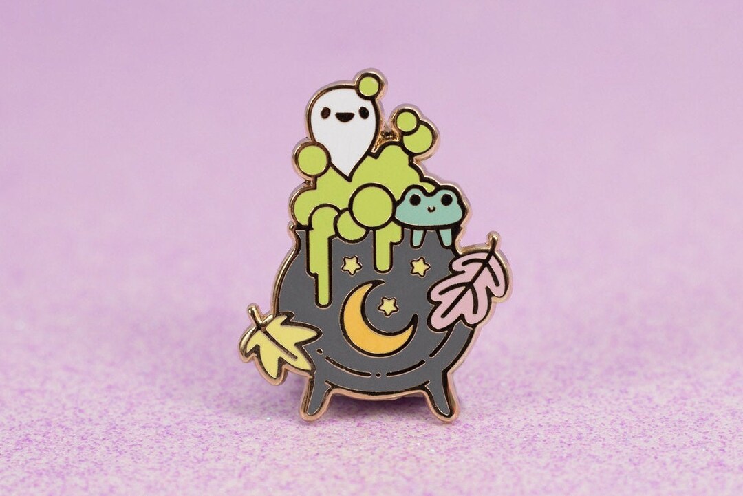 Bubbly Cauldron Cuties Pin Kawaii Pastel Halloween Pin Hard Enamel 1.1 ...