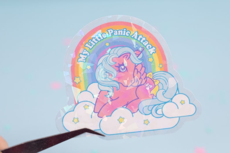 Panic Attack Sticker My Little Panic Attack Sticker | MLP | Cute Kawaii Sticker | 3