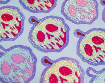 Poison Apple | Glitter Stickers | 90's Baby |  3" | Holographic Waterproof Vinyl Die Cut Stickers