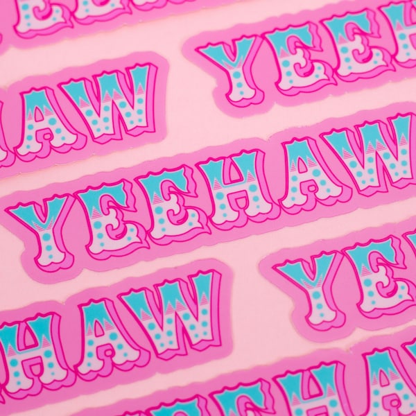 Yeehaw Sticker | 3.5" | Waterproof Vinyl Die Cut Sticker