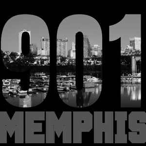 901 Vintage Memphis Skyline PNG (Transparent Background) This is not a SVG file