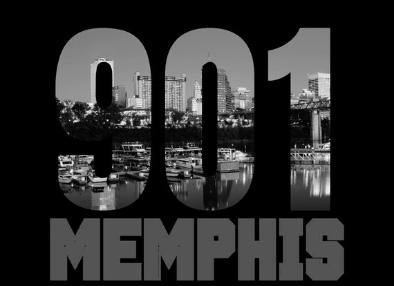 901 Vintage Memphis Skyline PNG (Transparent Background) This is not a SVG file