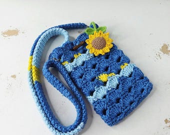 Patrón de funda para teléfono a crochet + VIDEO / Bolso bandolera fácil (Tutorial en PDF)