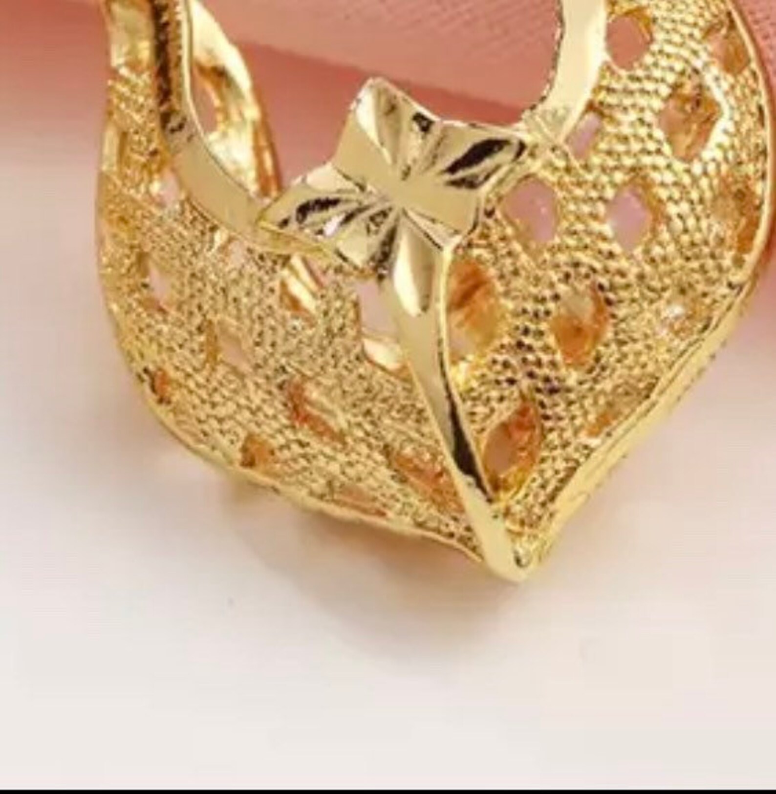 24K Dubai Gold Plated Hoop Earrings Meet Royalty Etsy