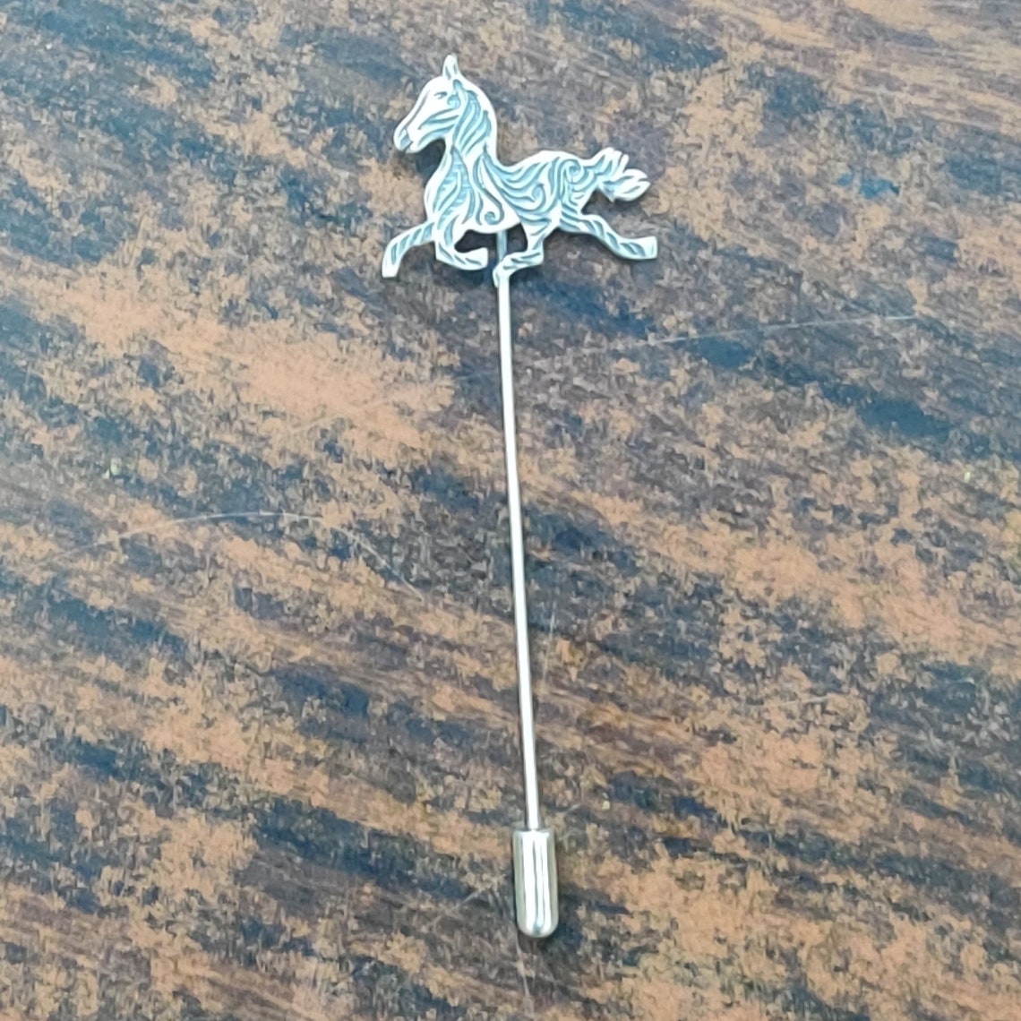Men's Running Horse Lapel Pin in 925 Silver Etsy