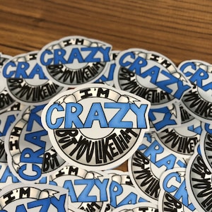 Planner Sticker, I'm crazy but you like that Ashnikko inspiriert matt gestanzter Sticker, Ashnikko Lyric Sticker, Journal Sticker