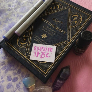Journal Sticker, So Mote It Be Hekserij Intuïtie Zeggen Gestanst Matte Sticker, Heks Sticker, Planner Sticker