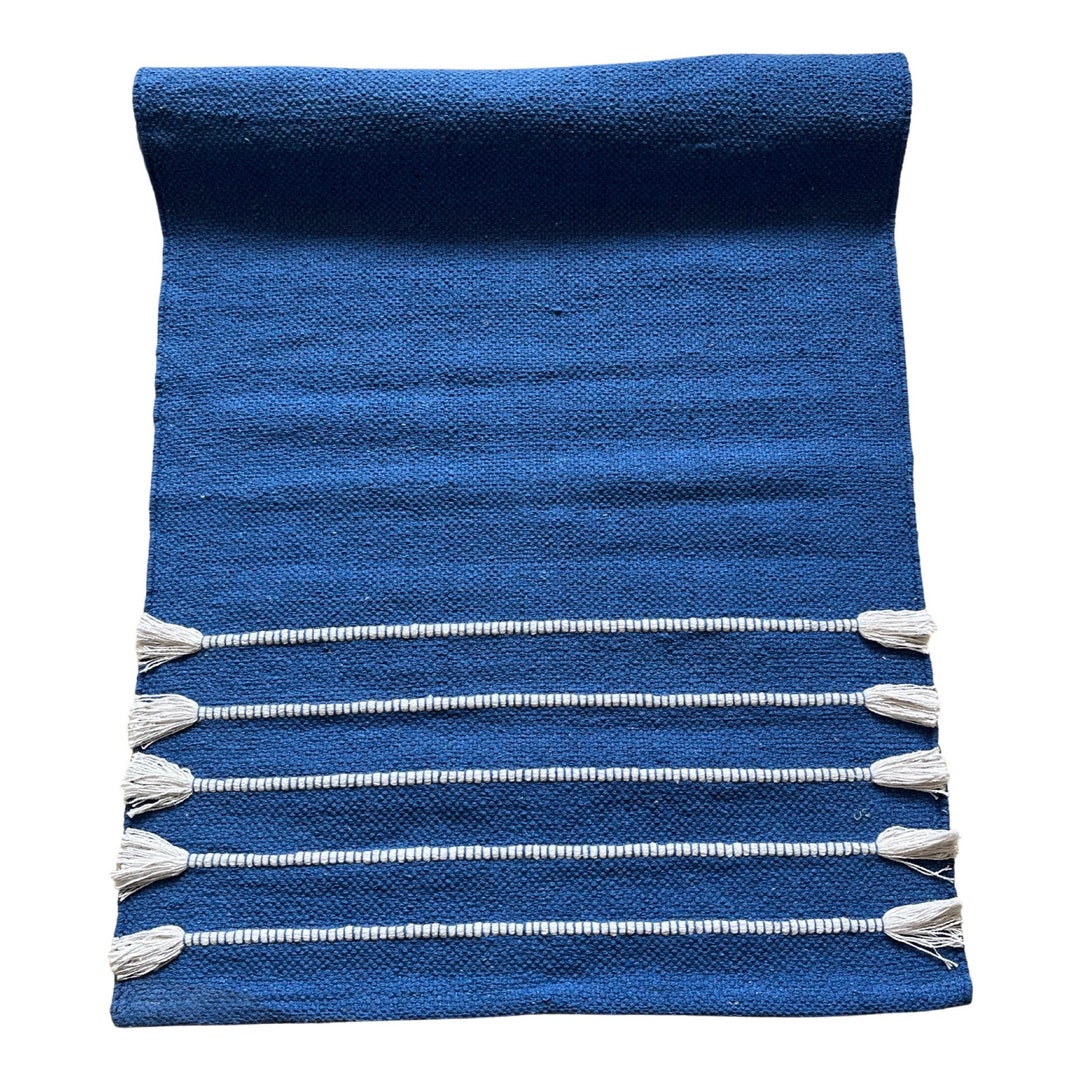 100 Organic Cotton Yoga Rug, Artisanmade in India, Breathable & Anti