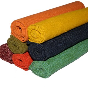 Handloom Baumwoll Yoga-Matte 24x72 Zoll, Umweltfreundlicher, rutschfester Yoga-Teppich, atmungsaktive Meditations-Matte, waschbar, Farboptionen verfügbar Bild 9