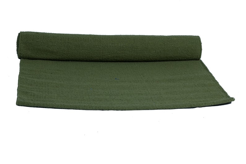 Handloom Baumwoll Yoga-Matte 24x72 Zoll, Umweltfreundlicher, rutschfester Yoga-Teppich, atmungsaktive Meditations-Matte, waschbar, Farboptionen verfügbar Bild 7