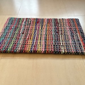 Handwoven Cotton Kitchen Mat | Waterproof & Anti-Skid | 18 x 30 Inches | Eco-Friendly Home Essential