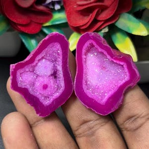 Cabochon di pietra preziosa a fette, di qualità superiore, cabochon di pietra preziosa rara, unico nel suo genere, per la creazione di gioielli. 124 ct [2 pezzi]