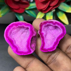 Cabochon di pietra preziosa a fette, di qualità superiore, cabochon di pietra preziosa rara, dal designer unico per la creazione di gioielli. 94 ct [2 pezzi]