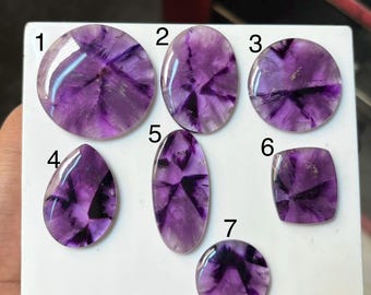 Cabujón de amatista estrella natural, gema estrella de amatista púrpura rara, piedra suelta para la fabricación de joyas, piedra para envolver con alambre, cristal curativo