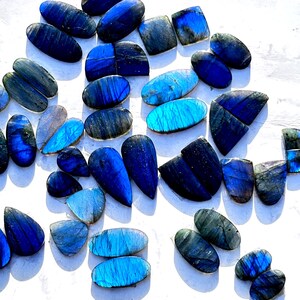 Par de pedras preciosas de labradolita, lote de cabochão de pedras preciosas de labradolita no atacado, labradolita 100% natural de alta qualidade