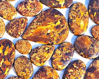 Lote de pedras preciosas de jade marrom natural, lote de cabochão de pedras preciosas de jade marrom por atacado, jade marrom 100% natural de alta qualidade