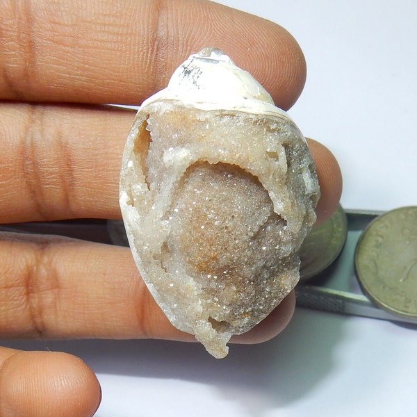 RARE !!! Snail Druzy (seashell) Fossil (Paper Weight) For Home Interiar or Decoration. 94Carat
