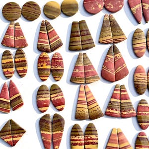 Par de pedras preciosas de jaspe imperial, lote de cabochão de pedras preciosas de jaspe imperial por atacado, imperial 100% natural de alta qualidade