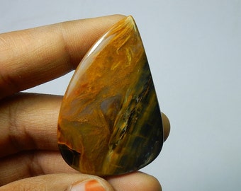 AAA Rare! Pietersite Gemstone,Natural Pietersite Cabochon,Top Quality Pietersite loose stone 45Cts.46X30mm