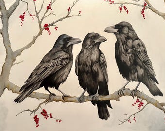 Murder of Crows Fine Art Print
