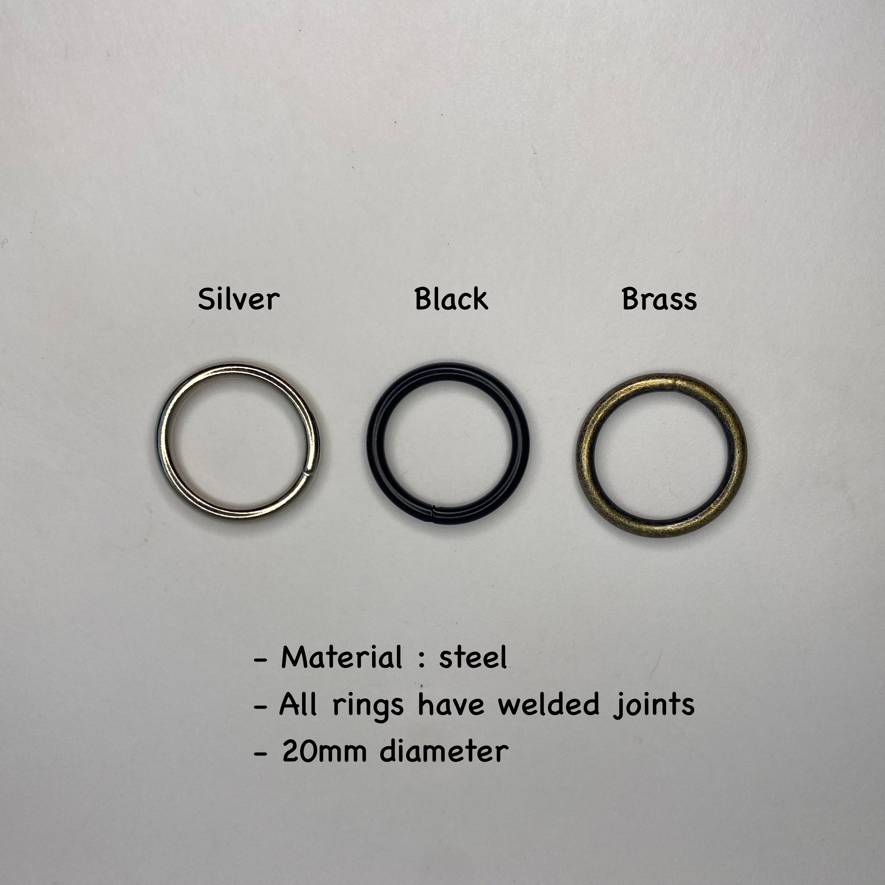 Metal O-Rings - Welded Metal Loops – Round Formed Rings – Gold