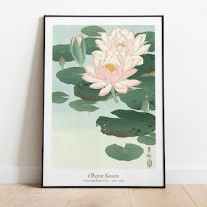 Ohara Koson - Water Lily Japanese Art Print Home Décor Wall Art