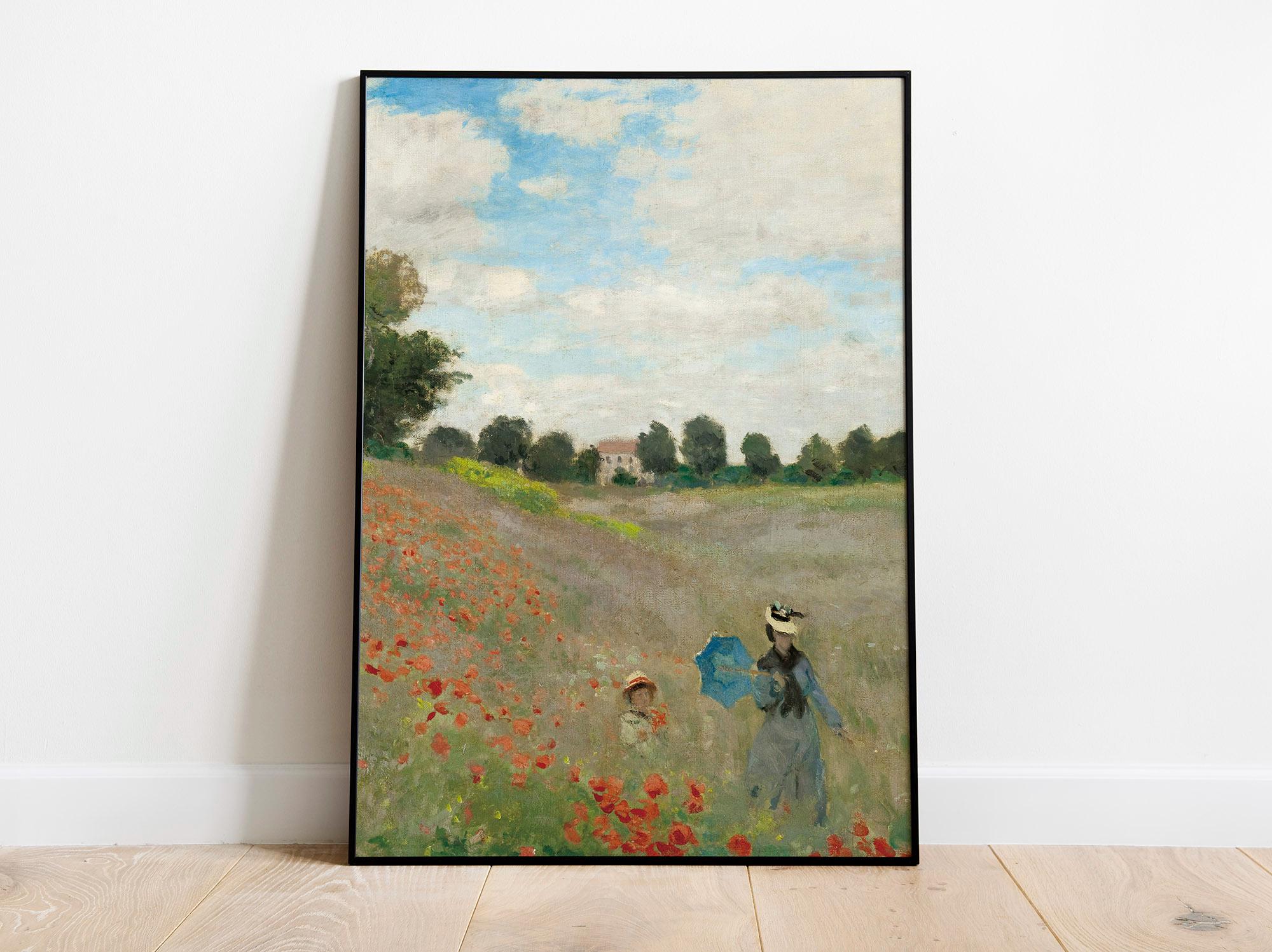 Claude Monet Poster, the Poppy Field Near Argenteuil, Monet Print ...