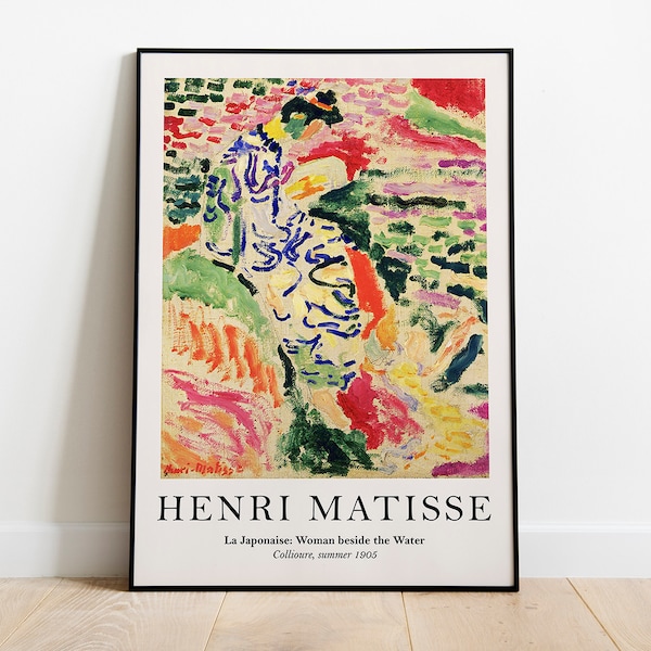 Matisse La Japonaise, Matisse Art Print, Henri Matisse woman beside water, Matisse Art Poster, Henri Matisse, Home Decor Wall Art poster