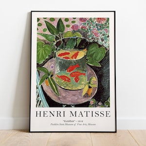 Matisse - Goldfish Exhibition Vintage Art Poster Print, Ideal Home Decor or Gift