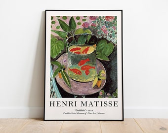 Matisse - Goldfish Exhibition Vintage Art Poster Print, Ideal Home Decor or Gift
