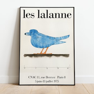Les Lalanne Ausstellungsposter Blauer Vogel Druck Vintage Poster, Home Decor Wandkunst