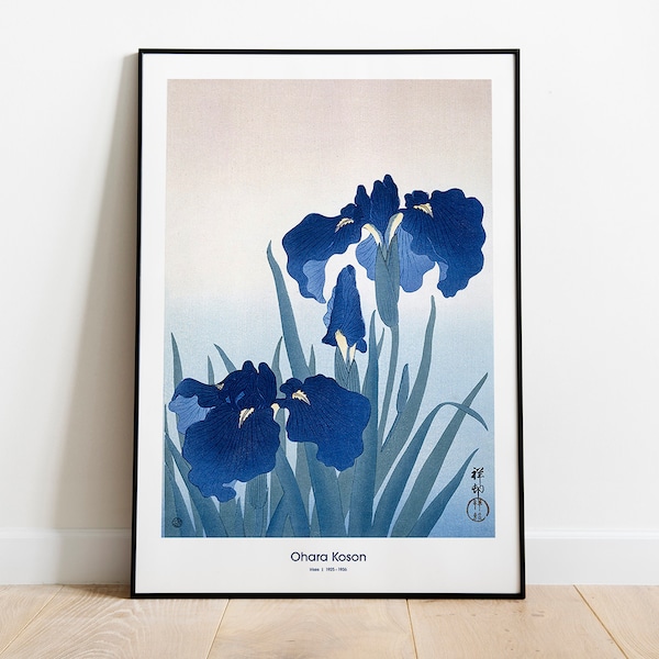 Ohara Koson - Iris Blumen Japanischer Kunstdruck Home Dekor Wandkunst Poster